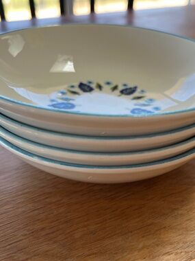 Marcrest Stetson Swiss Alpine Chalet Dinnerware Berry Dessert 4 Bowls 5”